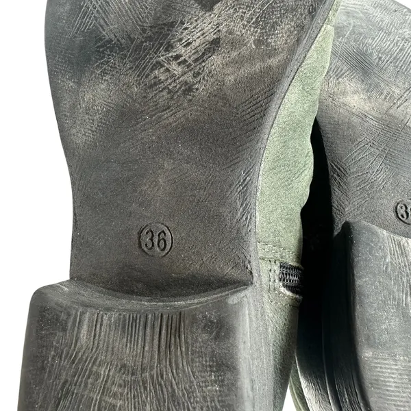 Miz Mooz Sunny Green Leather‎ Ankle Booties Boots Ruched Zip EU 36 US 6 Womens - Image 15