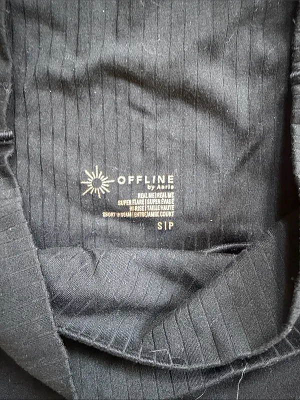 Aerie Offline Black High-Waist Flare Leggings - Image 4