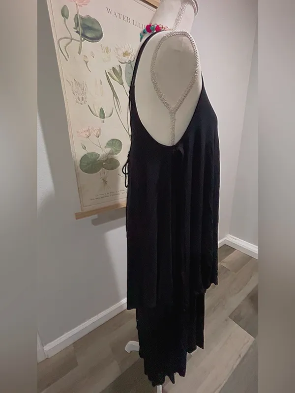 Free people beach black layered dress - Image 5