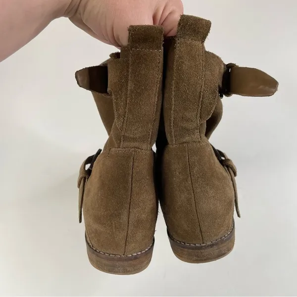 Dolce Vita Womens Tan Suede Hidden‎ Wedge Boots Size 9.5 - Image 4