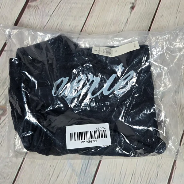 Aerie‎ Bikini Bottom High Cut Cheeky Banded Black L - Image 11
