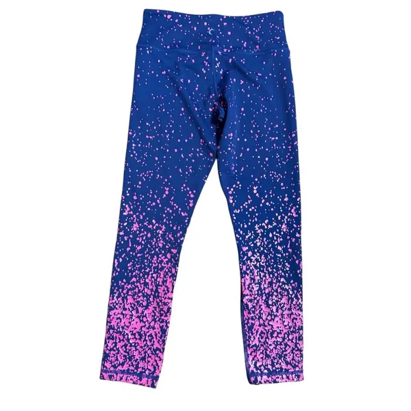 Zyia‎ Active Splash Navy Pink Light n Tight Hi-Rise Athletic Leggings 7/8 Sz 6-8 - Image 2