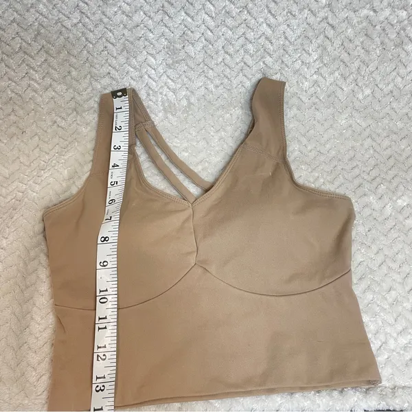 Balance Athletica Define Tan Longline Strappy Sports Bra size small‎ - Image 5