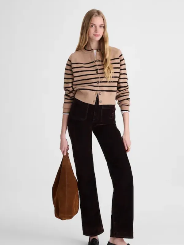 Madewell Raglan-Sleeve Cropped Cardigan in Merino Wool - Image 2