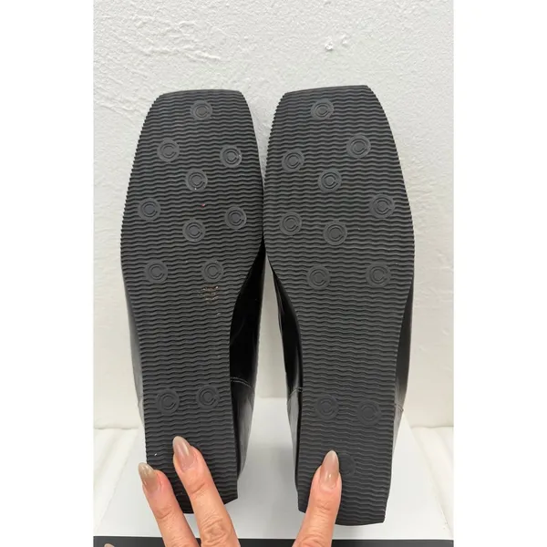 Circa Joan & David Black Square Toe Slip On Loafers Women's - Image 7