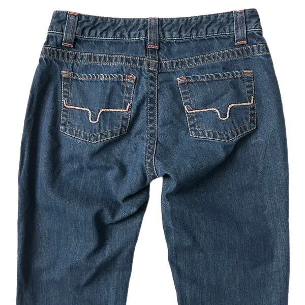 Kimes Ranch Francesca Jeans Cotton Blue Bootcut Raw Hem USA Made Size 4 - Image 4