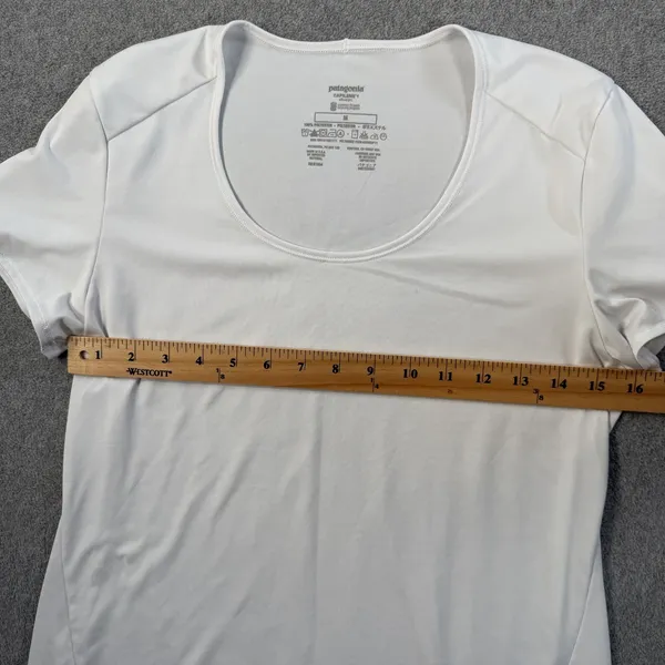 Patagonia Capilene Silkweight Baselayer T-Shirt Women's Medium White - Image 6