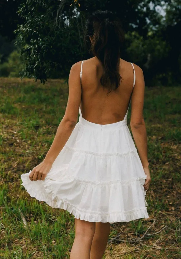 Aritzia White Linen Dress - Image 6