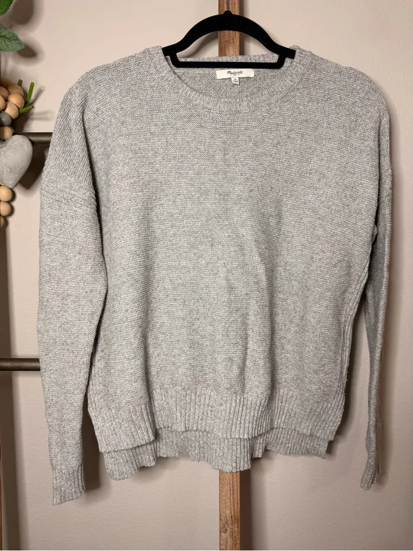 Madewell Light Gray Crewneck Sweater - Image 2