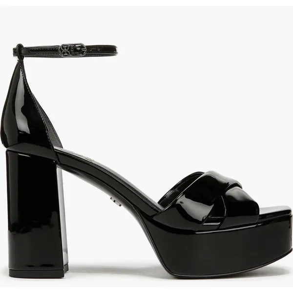 Sam Edelman Women Jullian Ankle Strap Platform‎ Sandals Size 9 Black Patent - Image 2