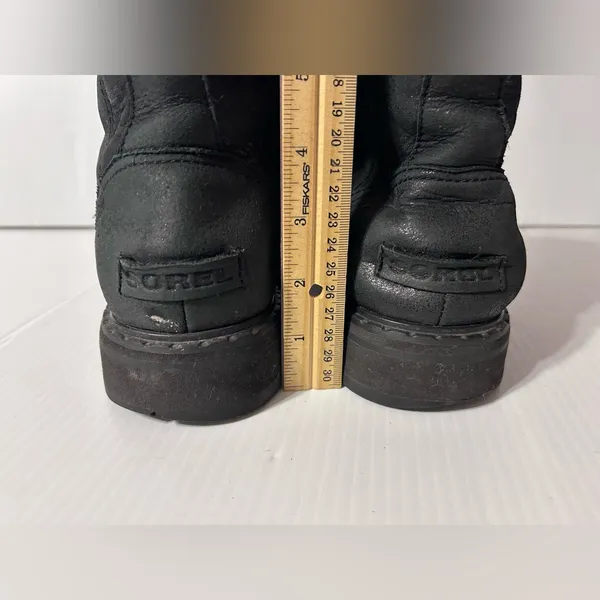 SOREL NL3700-010 black leather combat boot women size 10.5 - Image 7