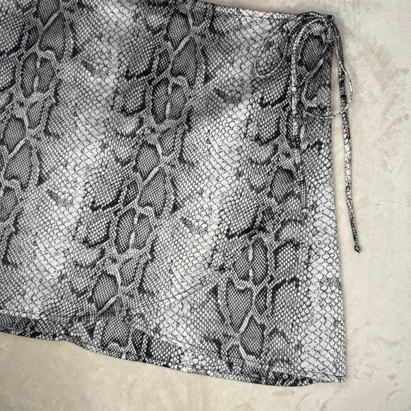 Altard State Black and White Snake Print Skirt - Image 5