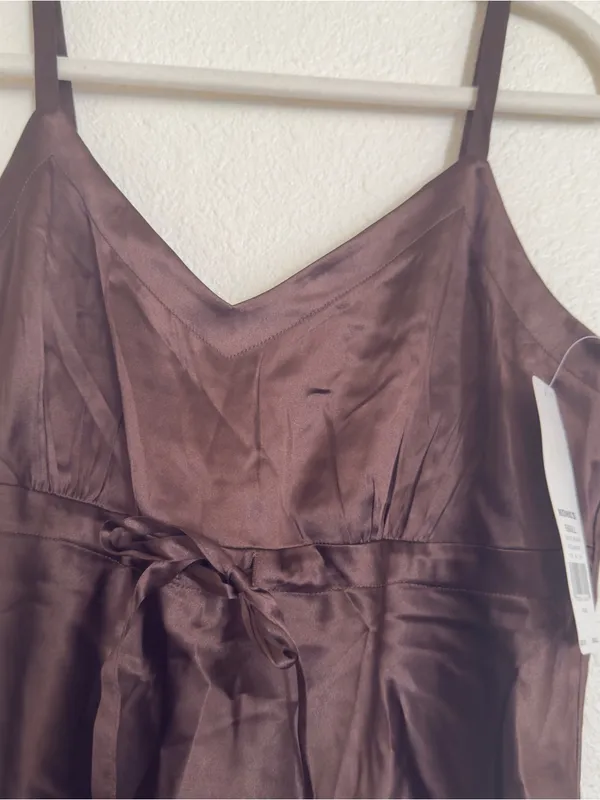 Apt 9 Silk Tank Top Brown y2k - Image 2