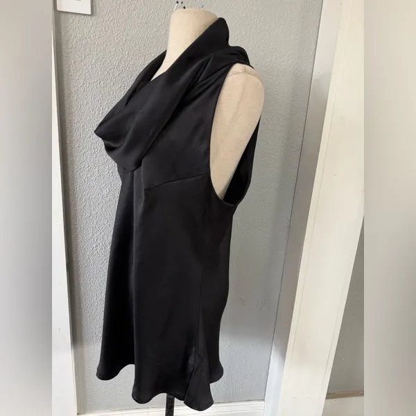 Finley Cowl Neck Blouse in Hammered Satin‎ Size XL - Image 3