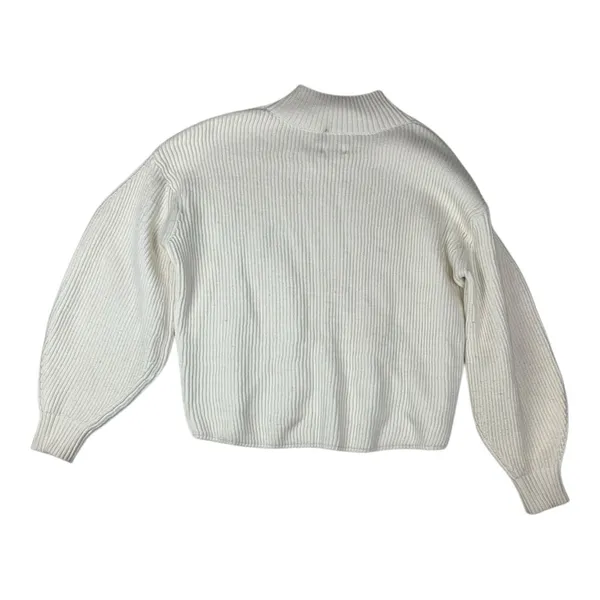 Maeve women's large white Ivory Knit Pullover balloon sleeve boho oversized - Image 9
