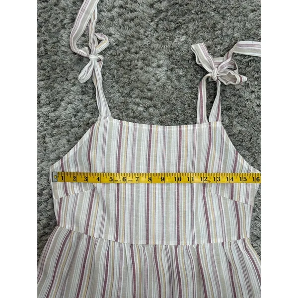 CUPSHE Striped Square Neck Tie Shoulder Maxi Dress Beach Cover Up Size S NWT - Image 14