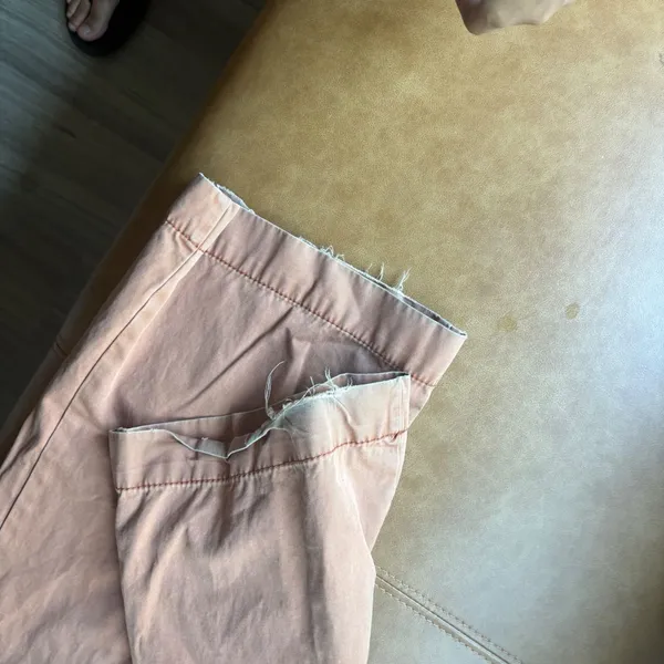 Gap Low Rise Flare Pants Terracotta Peach Cotton Y2K Wide Leg 4 REG RN54023 - Image 5