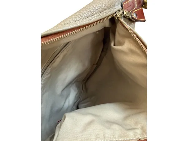 DOONEY & BOURKE Vintage Tan Brown Pebble Leather Shoulder Bag - Image 8