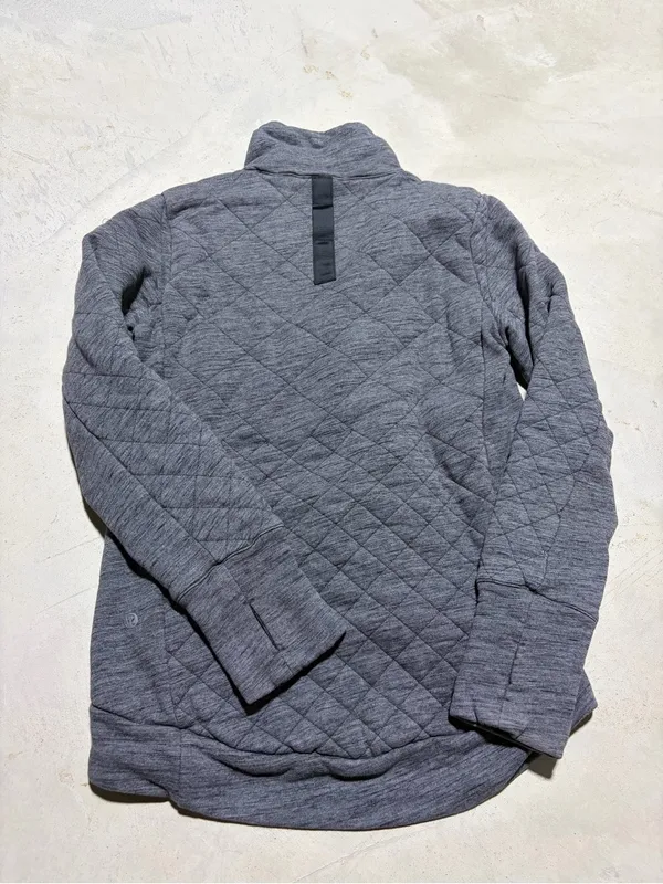 Lululemon forever warm Quarter-Zip Quilted Pullover Gray 2 - Image 8