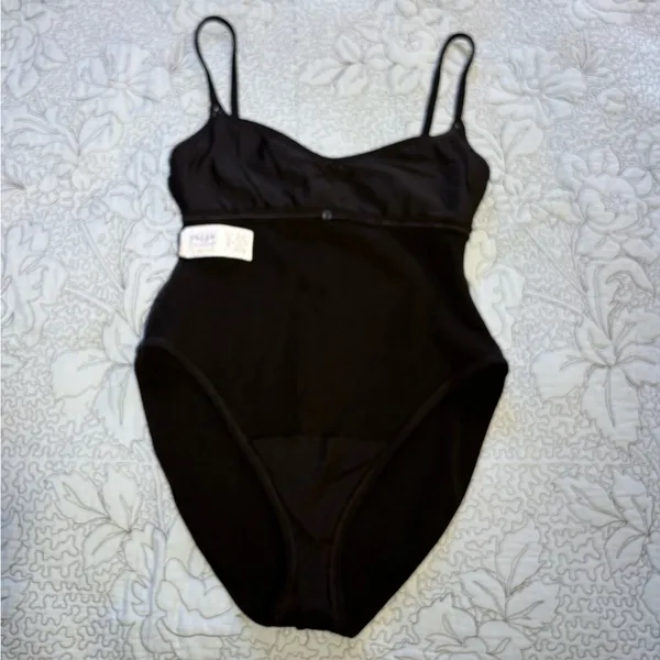 Vintage Oscar de la Renta Black White Bow One Piece Swimsuit Sz 14💛 - Image 6