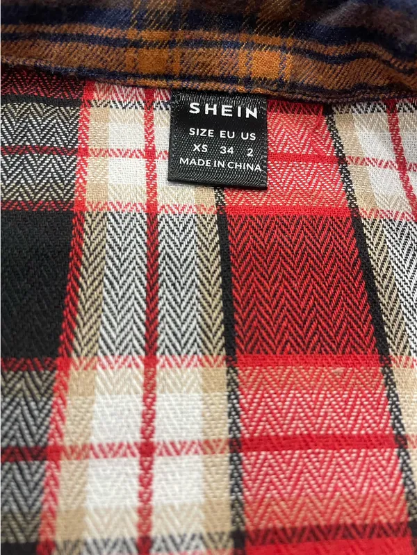 Shein Flannel Button-Up Plaid - Image 2