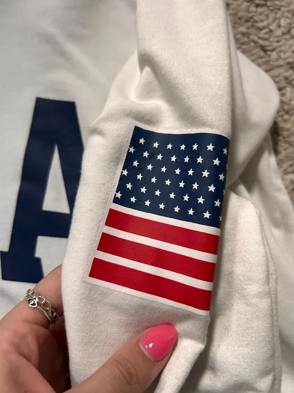 USA cropped Long Sleeve Hoodie - Image 4