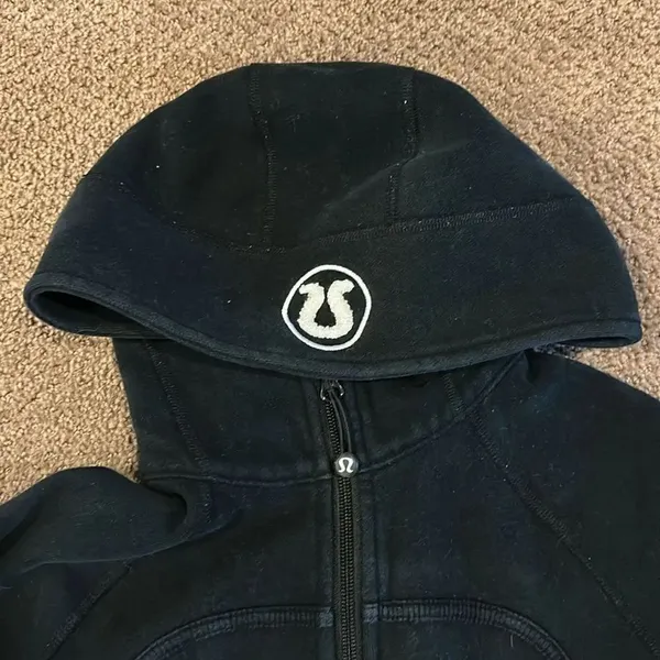 Lululemon Women’s Black Heavyweight Scuba Zip-Up Sweatshirt - Size 6 - Image 2