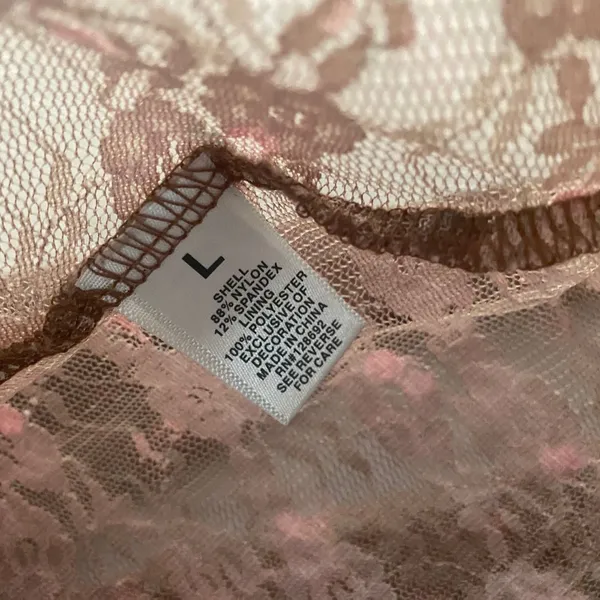 Brown Lace Fairy Top Large Feminine Fairycore Lacey Babydoll Mesh Coquette - Image 4