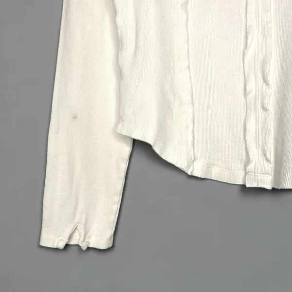 Free People We The Free M Henley Long Sleeve Top Ivory Casual Stretch - Image 5