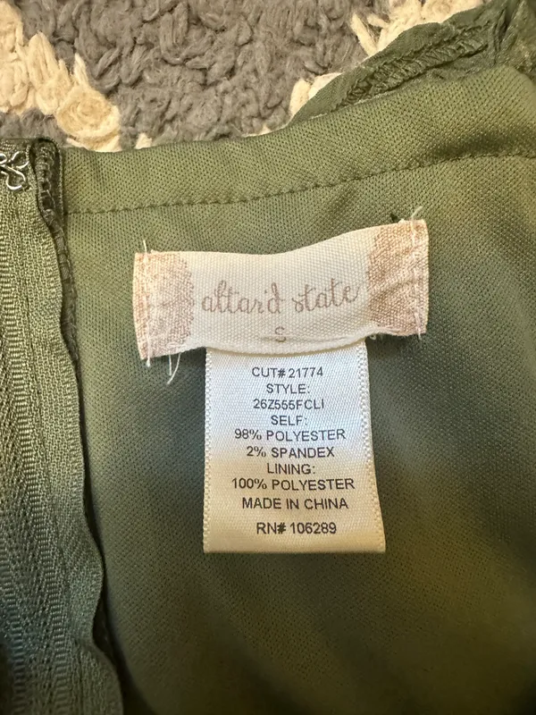 Altar'd State Olive Green Mini Dress - Image 3