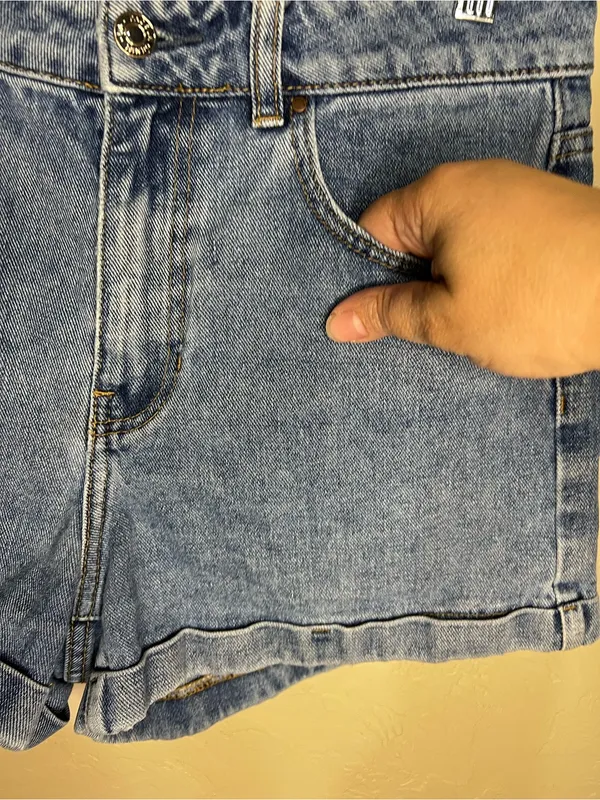 PacSun High Rise Mom Cuffed‎ Denim Casual Summer Vacation Shorts - Image 4