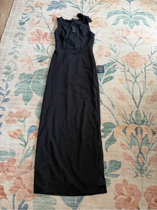 Lulu's Perfected Poise Black Bow Cutout Column Maxi Dress - Image 5
