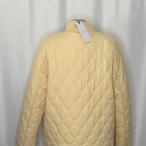 NWT!! VARLEY Luca Quilted Jacket Solid Reed Yellow Bomber Snaps Solid Medium - Image 10