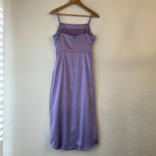 Elliat Casey Ruched‎ Dress Large Lilac Purple Wedding Guest Semi Formal Event - Image 6
