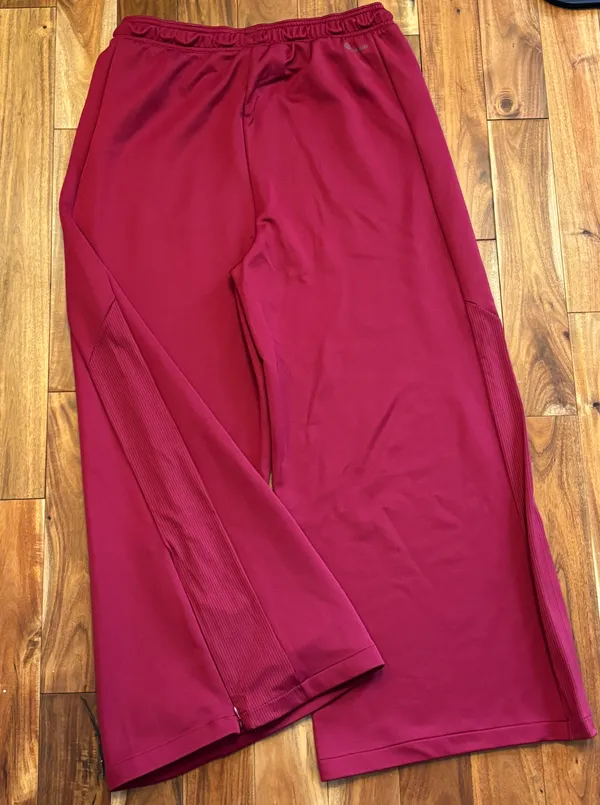 Adidas Pants Womens XL Red Wide Leg AeroReady Sweatpants Polyester Athleisure - Image 10