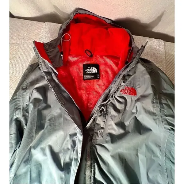 The North Face Shell Hyvent Jacket Gray Pink Lining Size Medium Women’s - Image 10