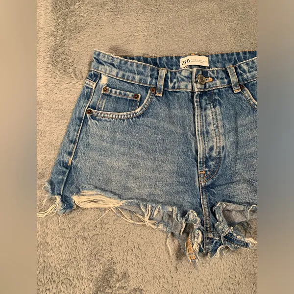 Zara Denim cutoff Blue Women Shorts 4 - Image 2