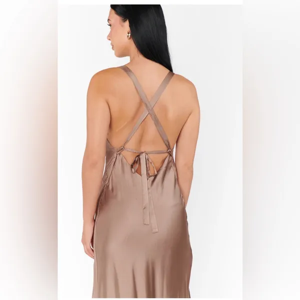 ShowMeYourMumu Anderson Maxi Dress- Dune Luxe Satin - Image 9