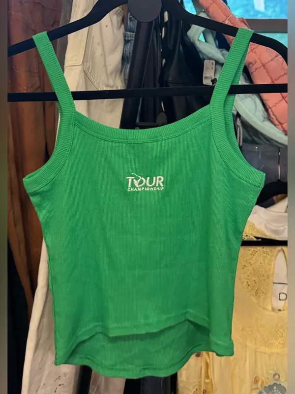 NWT Anthropologie The Forecast Agency Printed Scoop Tank Top - Kelly Green - M - Image 7