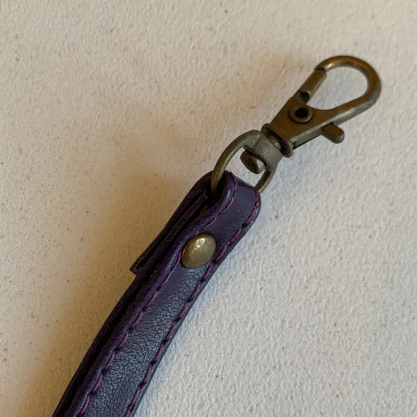 Purple Faux Leather Replacement Wristlet Wrist Bag Strap - Image 2