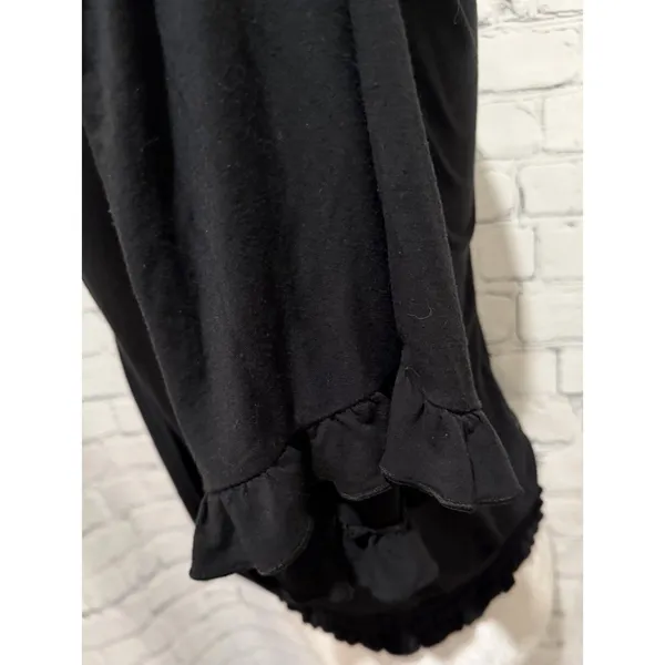 American Eagle Soft & Sexy black long-sleeve wrap-style V Neck blouse Size Small - Image 3