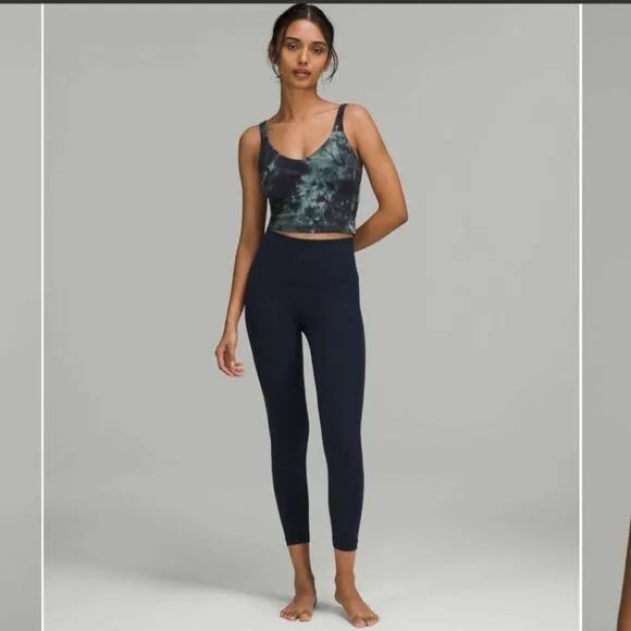 Lululemon 6 Align Tank Top‎ Diamond Dye Tidewater Teal Graphite Grey Padded NWT - Image 9