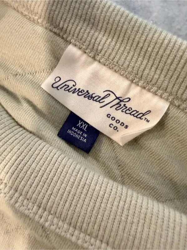 Universal Thread Size XXL Sage Quilted Pullover Sweatshirt Blue Floral Trim Soft - Image 6