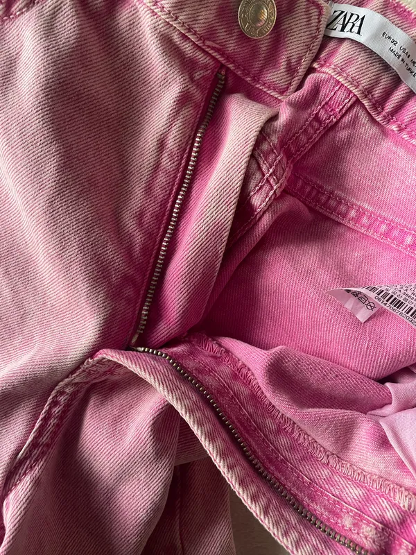 Zara pink wide leg jeans - Image 4
