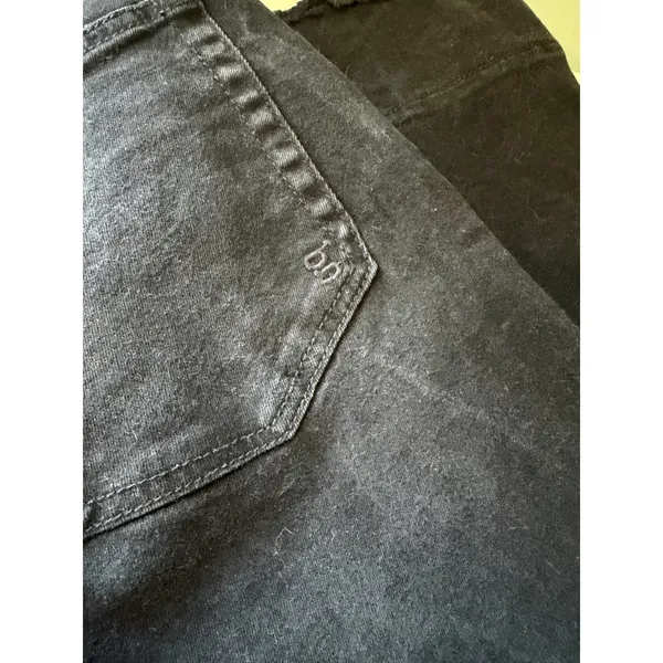 Umgee Black Denim Wide Leg Cropped Raw Hem Pants J4040 - Image 6