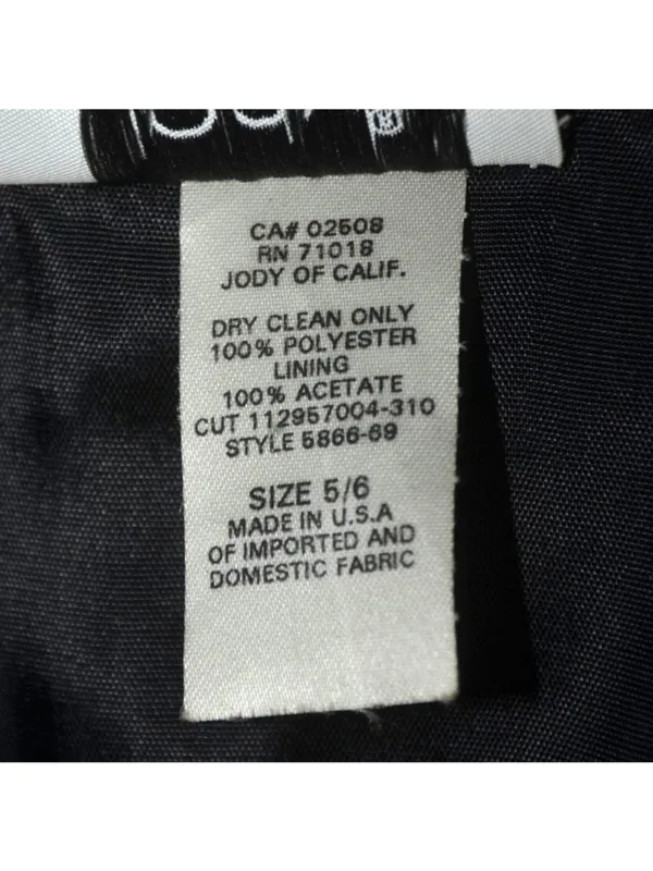VTG Jody California Black Satin Maxi Skirt 5/6 27" Waist 41" X- Long Made USA - Image 10