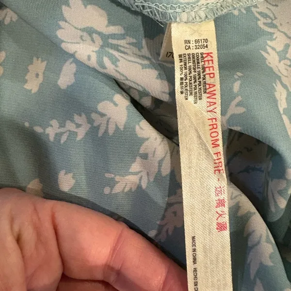 Free People Intimately kimono pajama top oversized XS S M greenish blue - Image 5