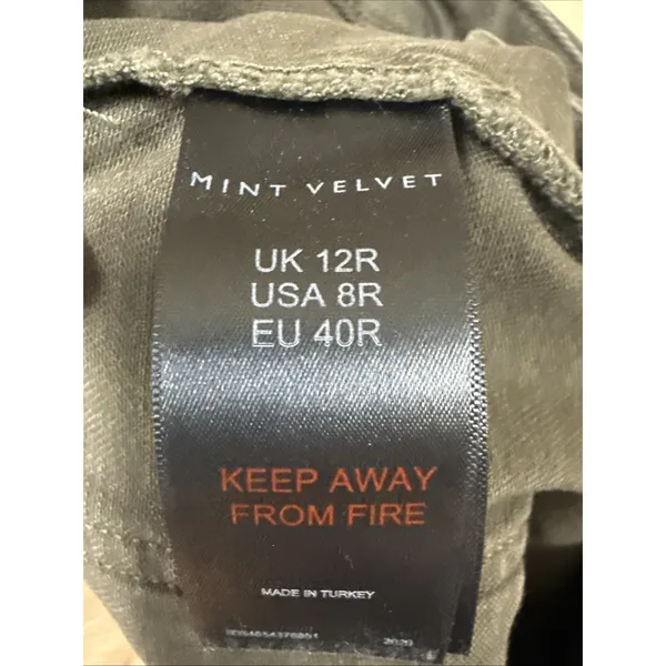 Mint Velvet Khaki Cargo Straight Slim Jeans Women's 8R uk 12R Combat Utility‎ - Image 10