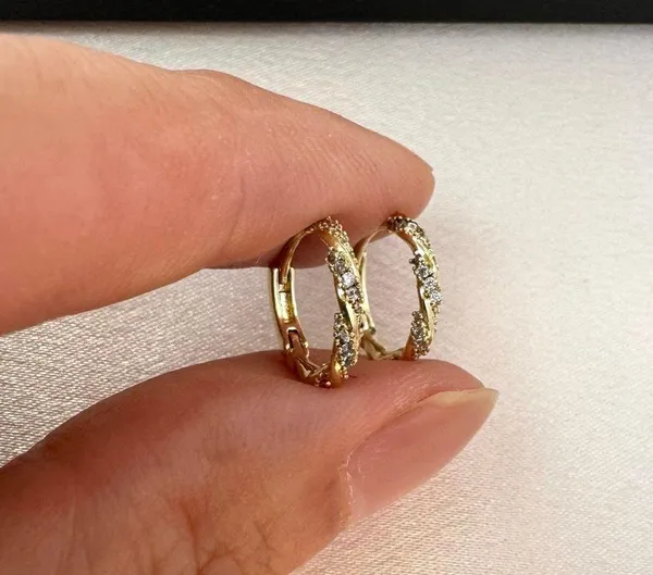14mm Small Gold Hoop Earrings for Women - Image 4