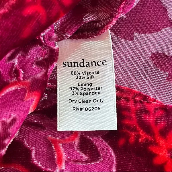 Sundance Women’s Burnout Velvet Long Sleeve V-Neck Top Blouse Size M Boho Jewel - Image 7